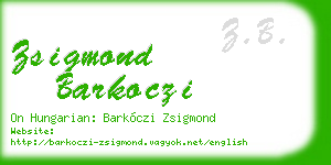 zsigmond barkoczi business card