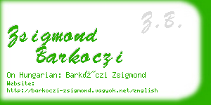 zsigmond barkoczi business card